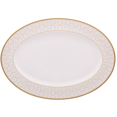 Plateau ovale Noritake Noble Pearl, 16 po