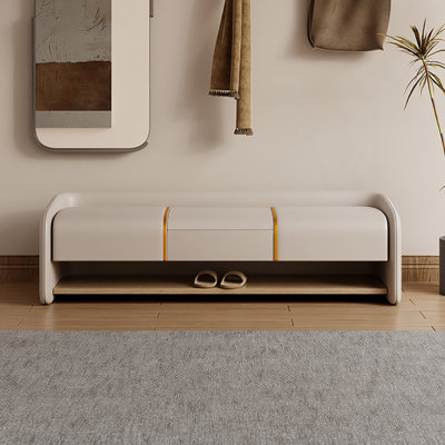 Tabouret avec rangement à chaussures 47,2 po