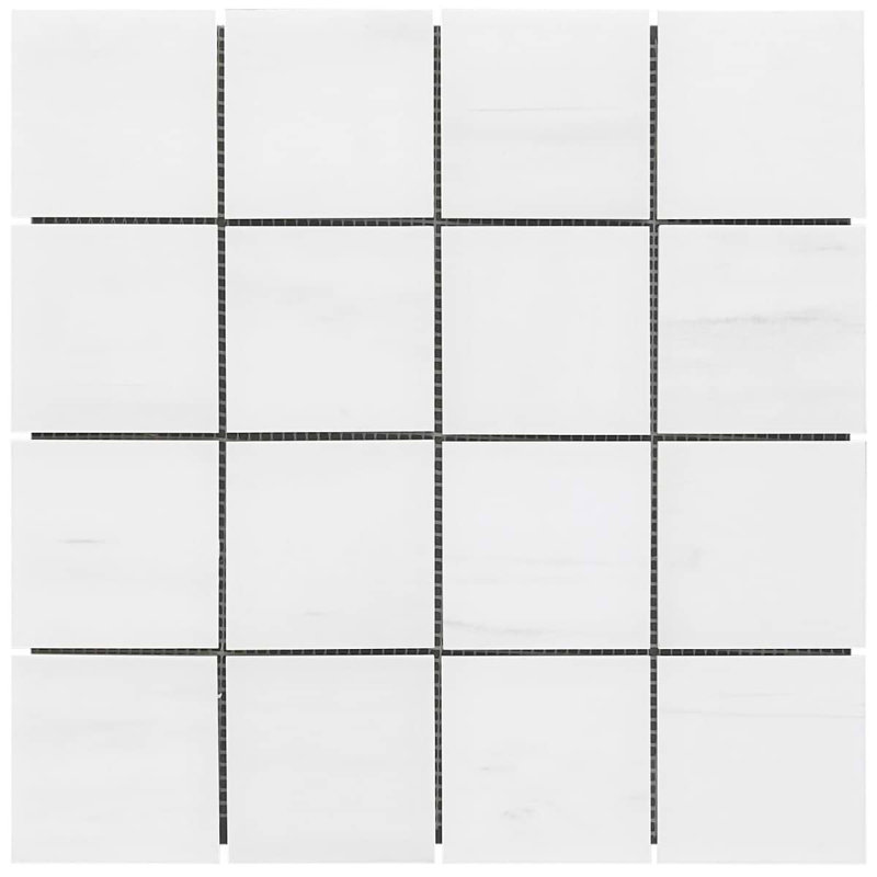 Bianco Dolomite 12x12 Honed Marble Mosaic Tile