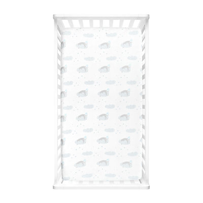 Greenguard Gold Certified Animals Floral - Piece Standard Crib Fitted Sheet
