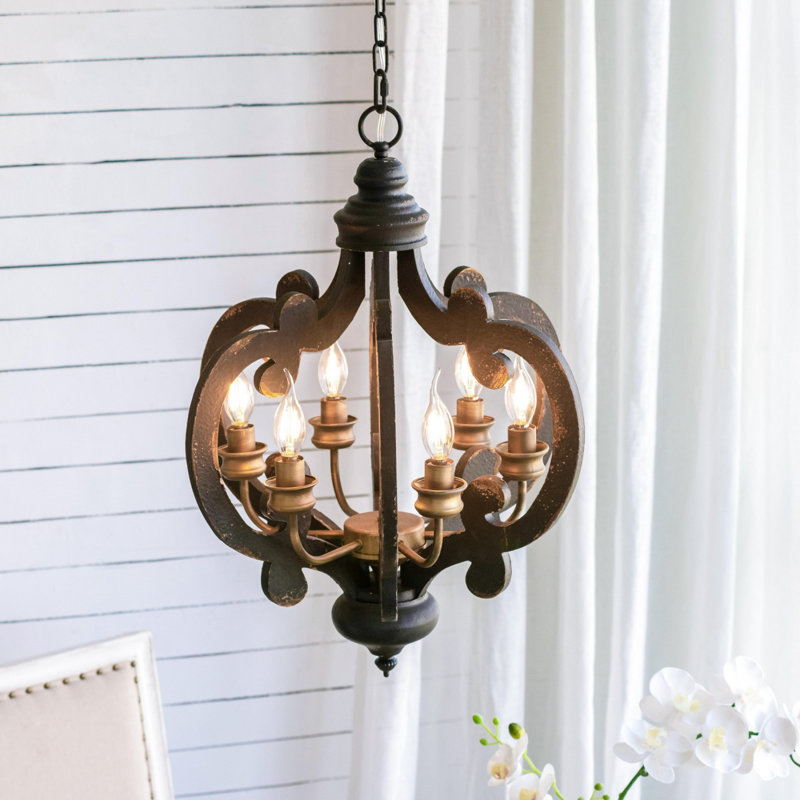 Luminaire suspendu avec chaîne réglable, Beige brun