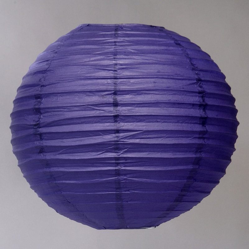 Lanterne en papier, Mauve, H 18 po x l 18 po x P 18 po