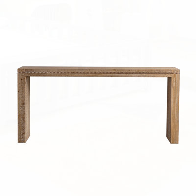 Retro Solid Wood Console Table for Living Room