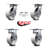 4 Piece Semi Steel Caster Set