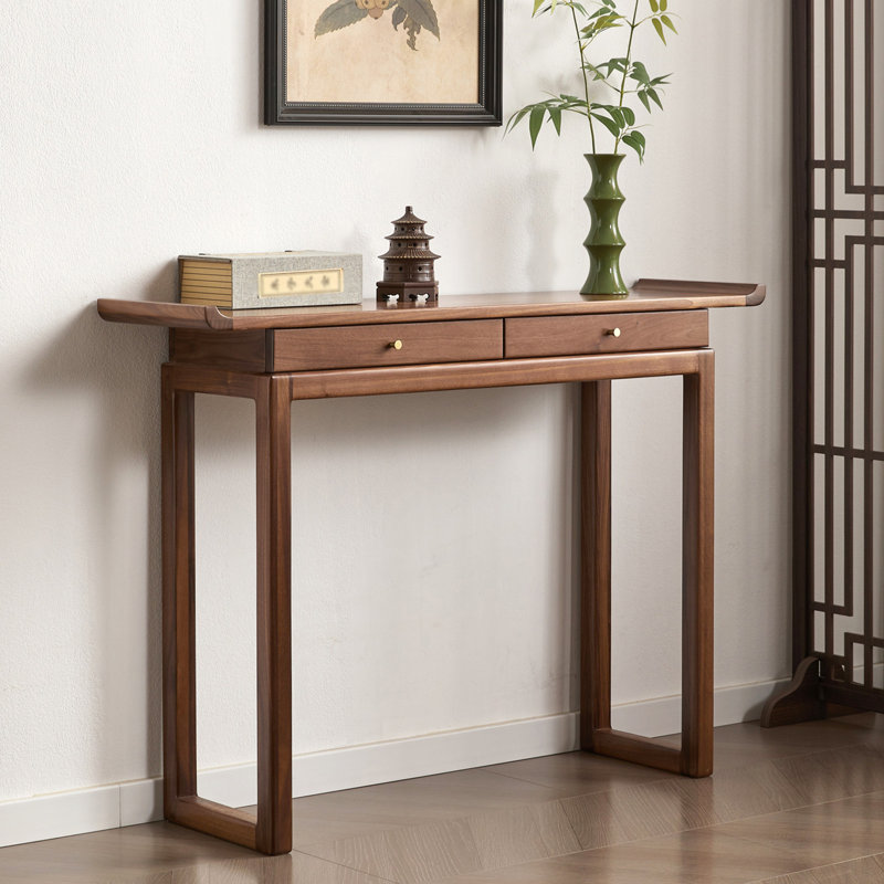Console rétro de style chinois, 33.5" H x 47.2" W x 12.6" D