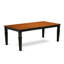 Ensemble de mobilier de salle à manger 7 pièces composé d'une table de cuisine rectangulaire avec rallonge papillon et 6 chaises, noir et cerise-22133851-49667105