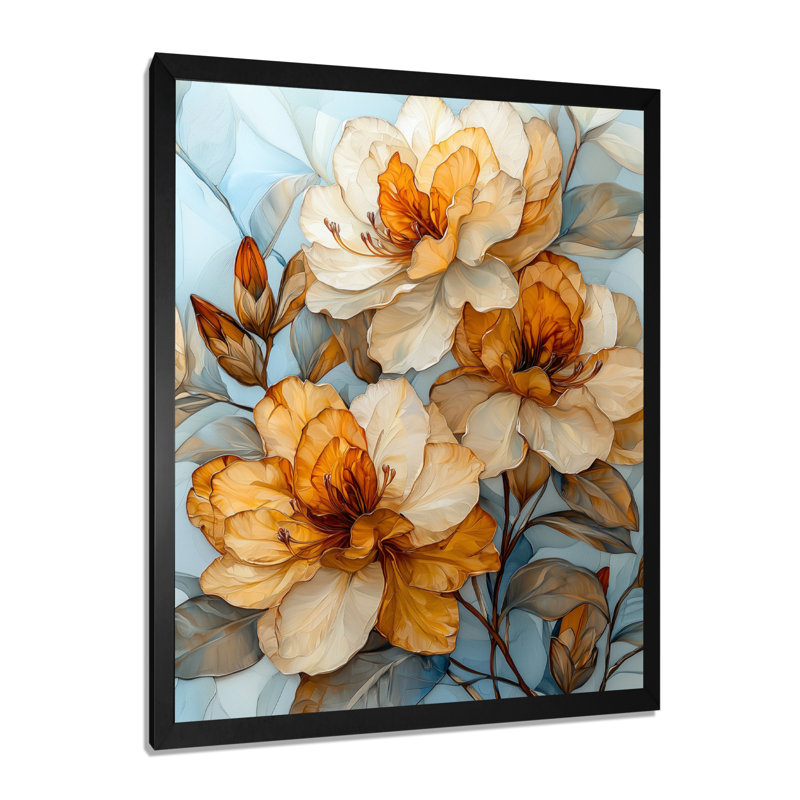 Calumet - impressions sur toile florales, Noir, noir, noir, noir, H 20 po x l 12 po, Reproduction encadrée d'une seule photo