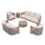 Ensemble de conversation pour 7 personnes avec coussins