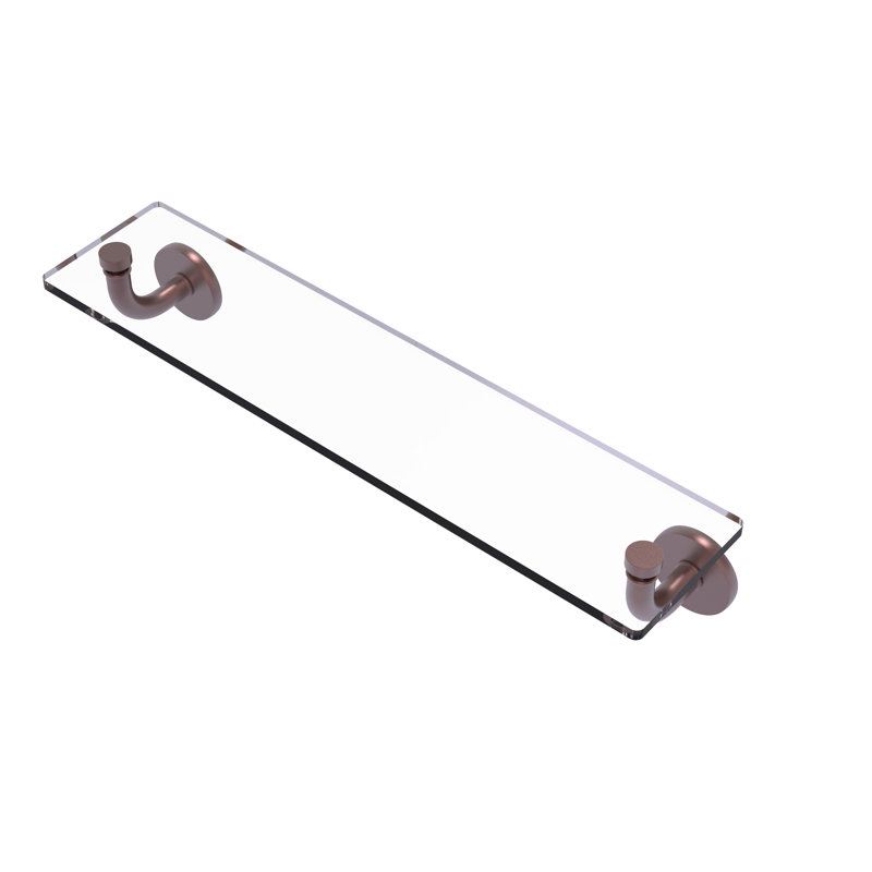 Tablette d'appoint en verre Tioga, Cuivre antique