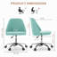 Chaise de bureau pivotante moderne sans accoudoirs en tissu, chaise de travail à hauteur réglable avec roulettes pour petits espaces-1669656269