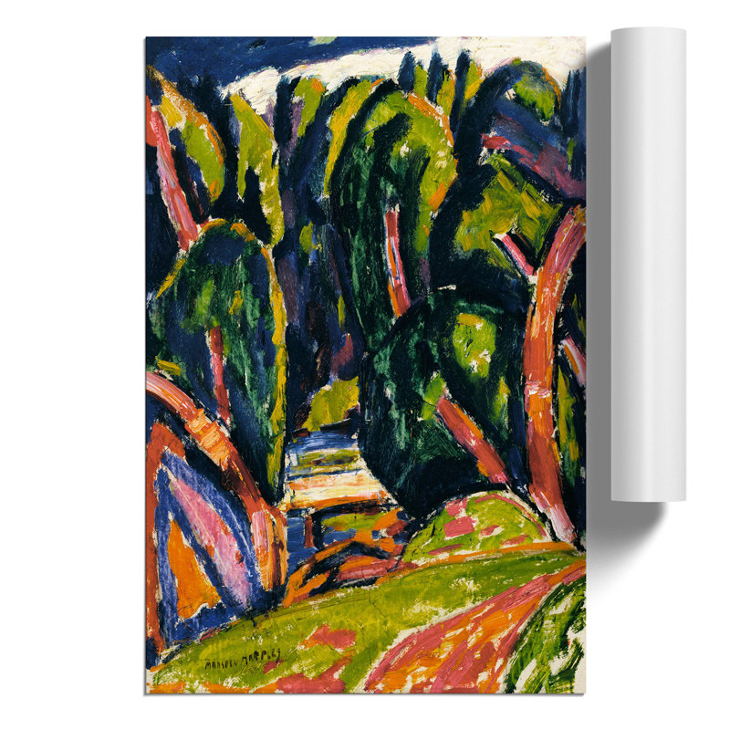 Red Tree by Marsden Hartley - No Frame Painting, 30cm H x 21cm W x 0.1cm D