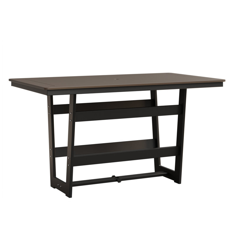 Hudson Outdoor Bar Table, Matte Black, Clay