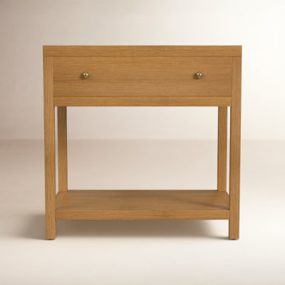 Celine 30" 1-Drawer Acacia Nightstand