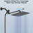 6-Mode Handheld Shower Head With Rainfall Feature - Clogging Square 11 Inch Arm Corrosion Proof