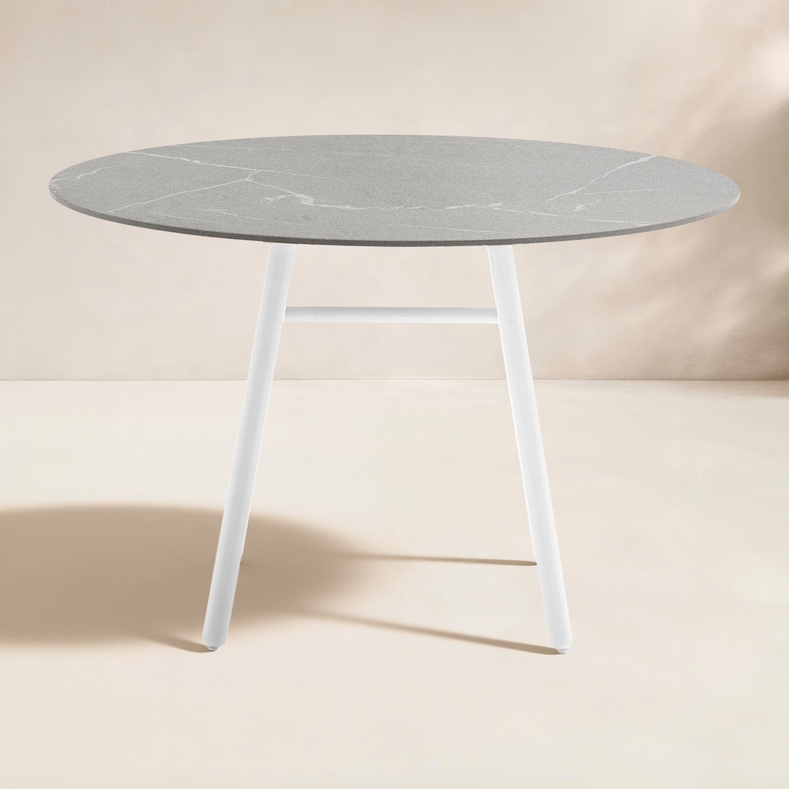 Yo! 36" Patio Dining Table, Matt Optic White