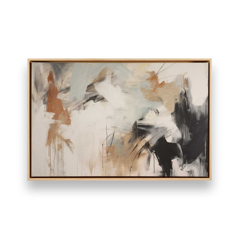 Impression sur toile Chaotic Crescendo, Cadre américain en érable flottant, 1, H 32,75 po x l 48,75 po