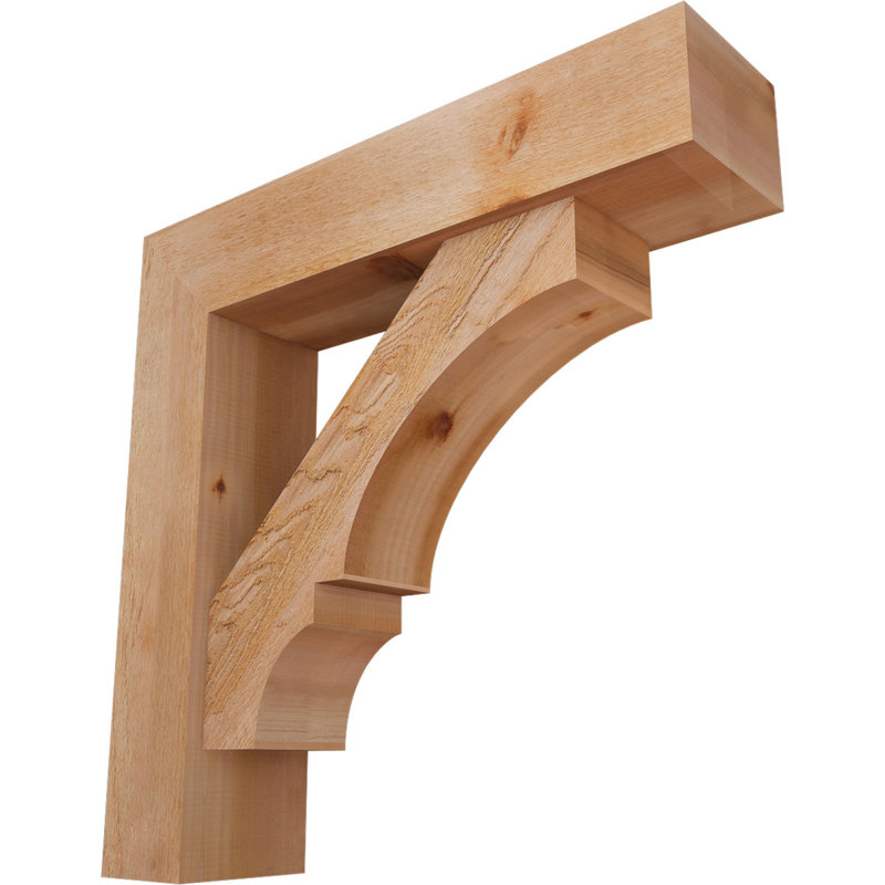 Balboa Block Offset Brace Bracket, 34 x 34, 8"W Western Red Cedar (Rough Sawn)