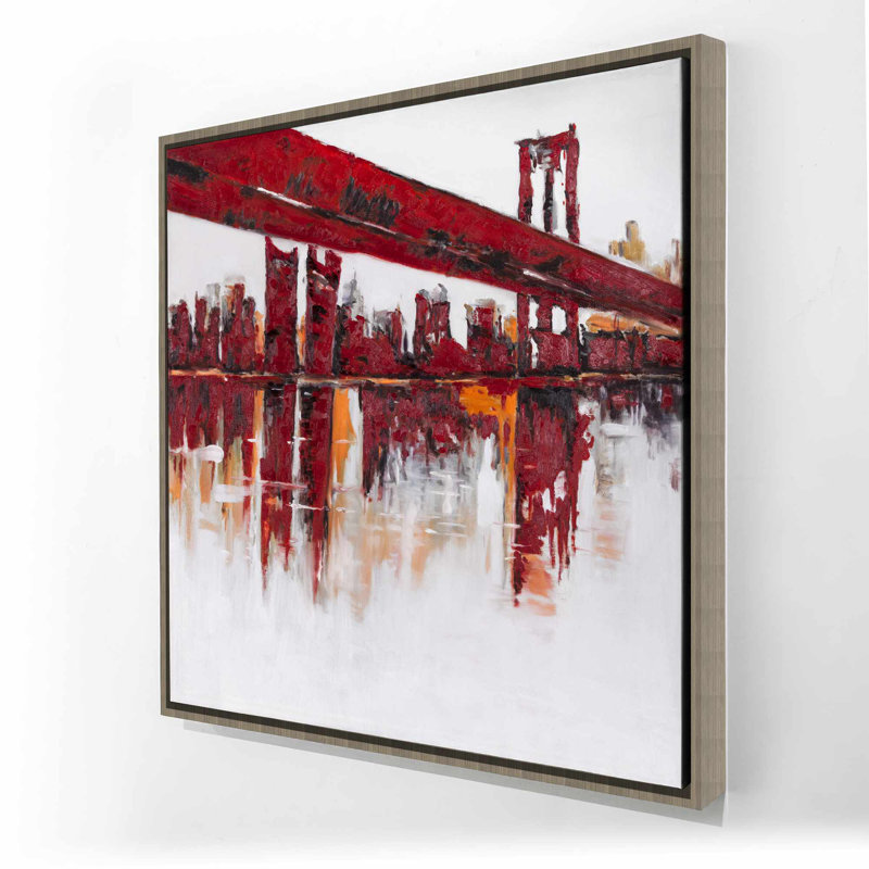 Red Bridge - Office Architecture, toile encadrée, H 37,25 po x l 37,25 po