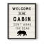 «Welcome to the Cabin», reproduction encadrée en bois massif-2077806275-2077806331