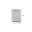 Commode blanche brume - Finition bicolore très brillante en marbre et laque avec cinq tiroirs à glissement lisse, tiroir supérieur doublé de velours Identique à la pièce: Asg150108673 (NJ Stock)