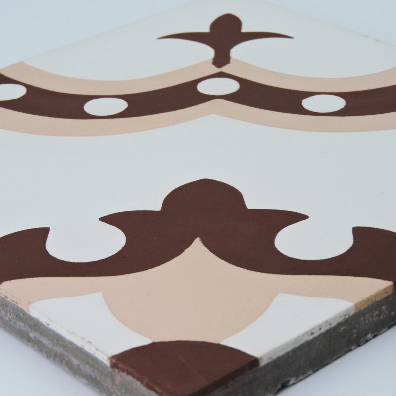 Kasba 8" x 8" Cement Patterned Wall & Floor Tile