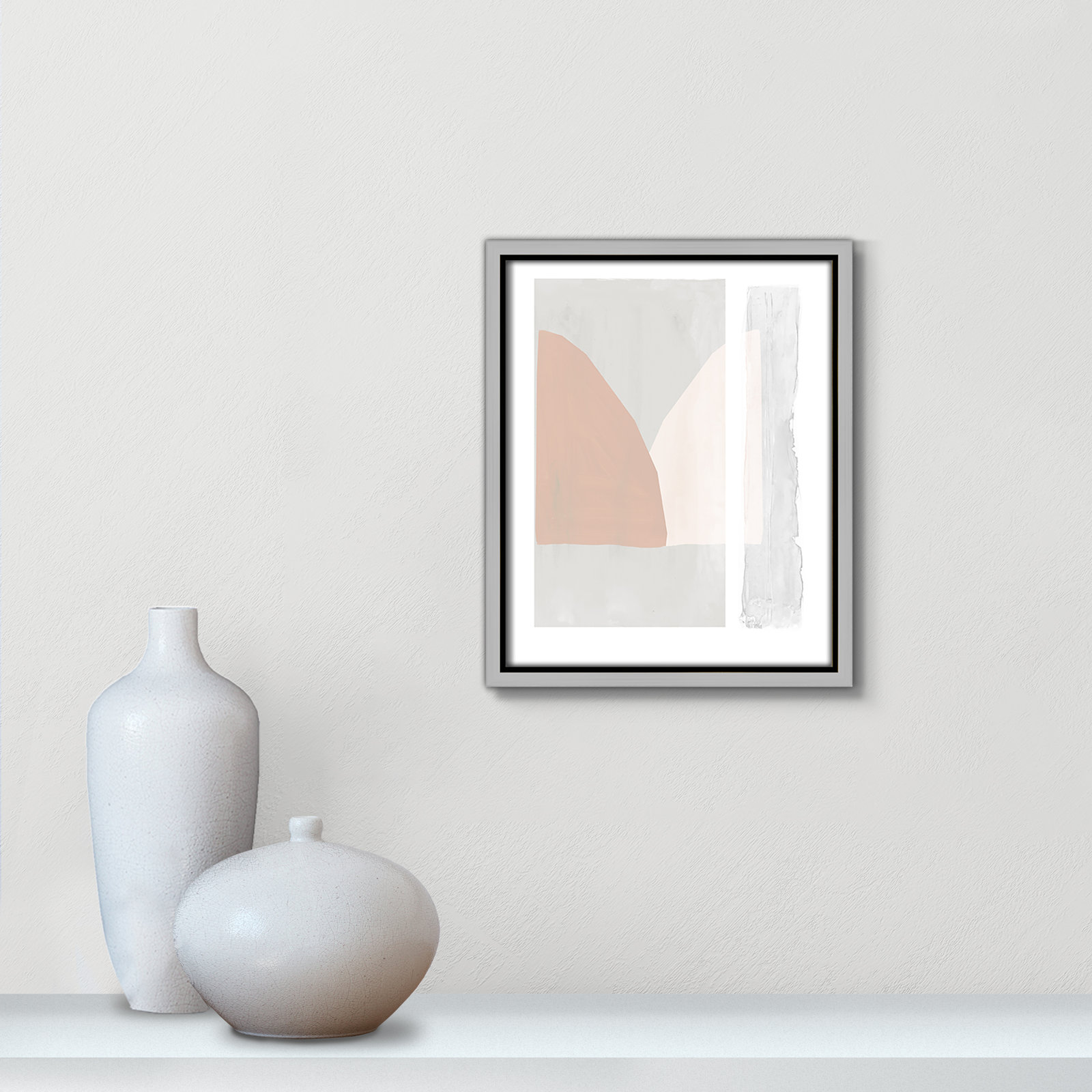 Soft and Light - Painting Print, Silver Framed Canvas, 11.5" H x 9.5" W x 2" D