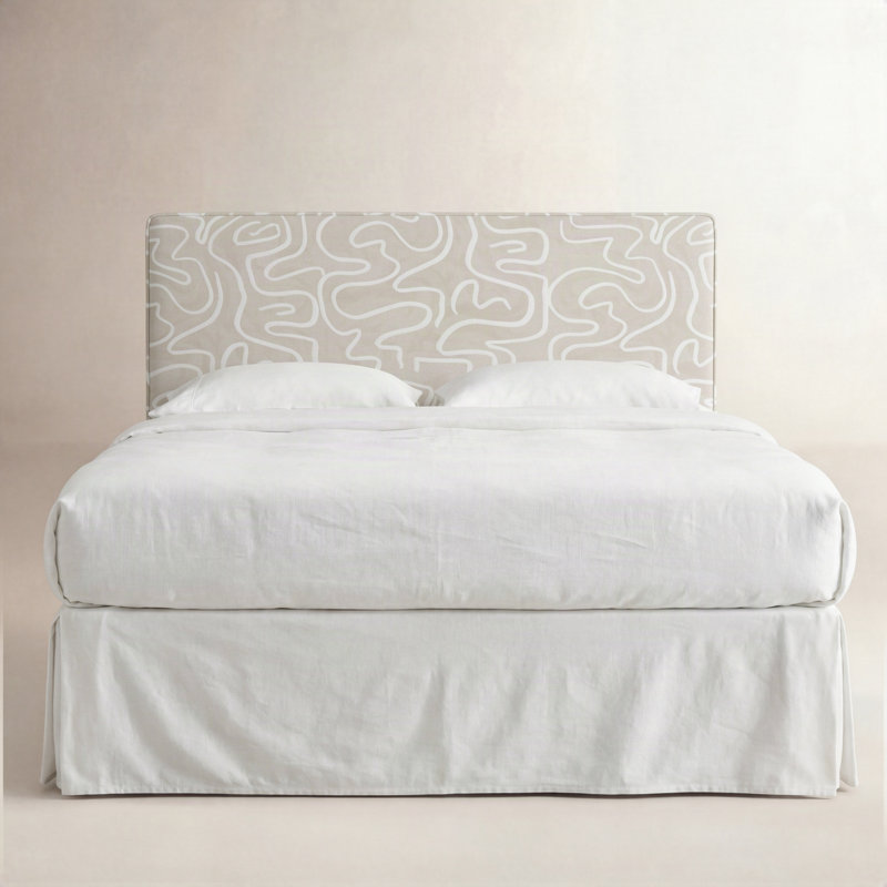 Marquise Upholstered Headboard, Twin, Shaana Indigo