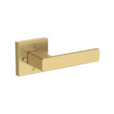 Sharpe Privacy Lever with Contemporary Square Rose in Matte Black