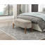 Banc de rangement rembourré avec plateau relevable