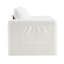 2 en blanc avec revêtement en chenille et mousse haute stable pour un confort familial