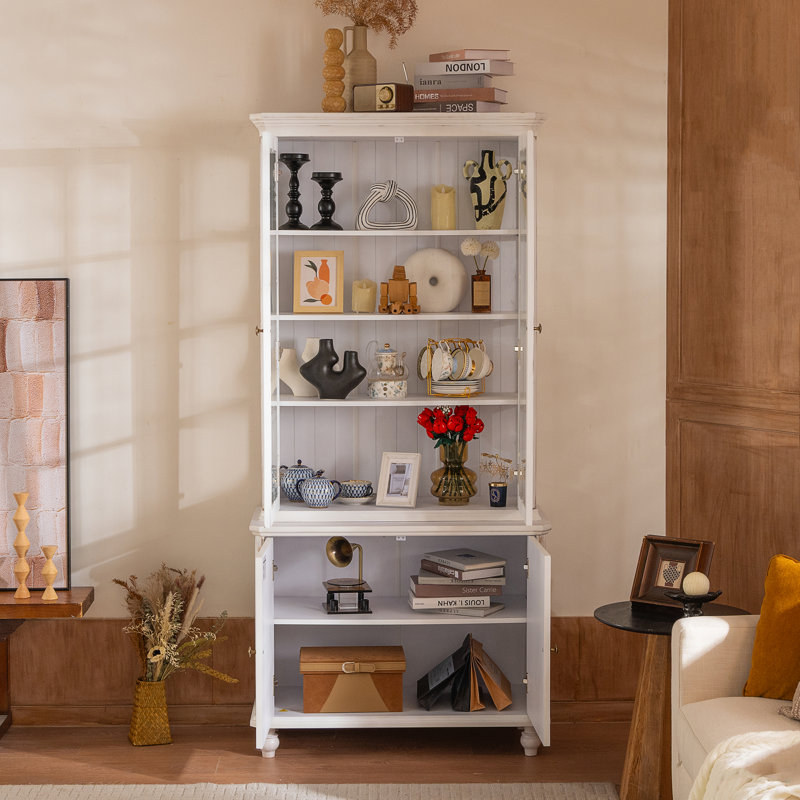 Grande vitrine 77,5 po avec portes doubles en verre
