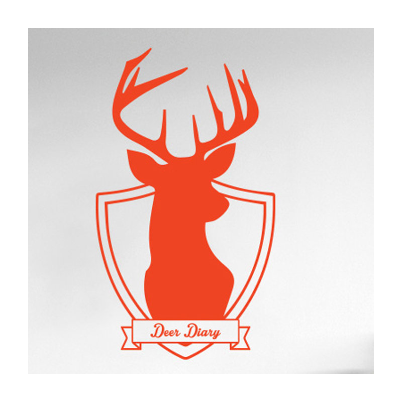 Animals Wall Decal, Medium, Orange