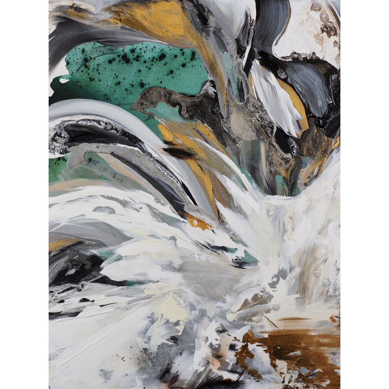 Odyssée par Novi Lim - Peinture, H 32 po x l 24 po, Toile tendue