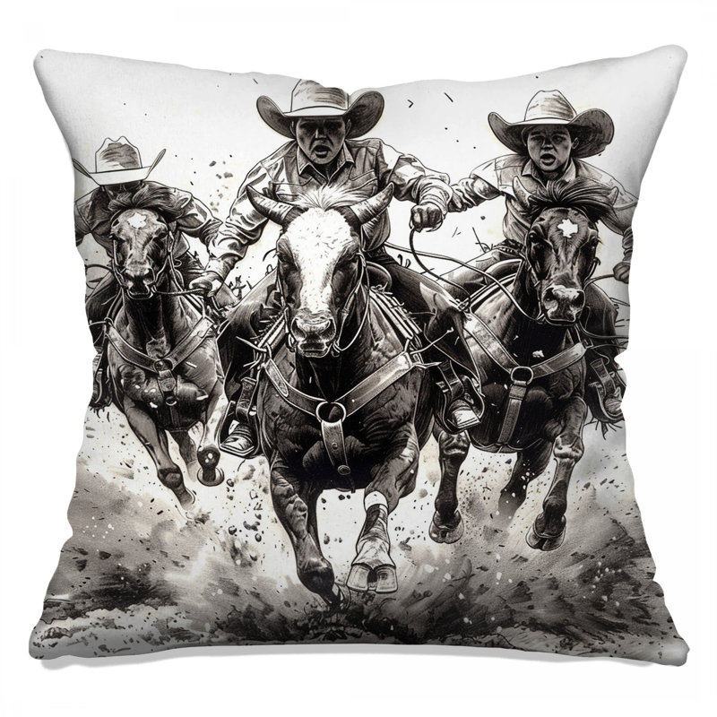 Coussin Cowboys, 20 po x 20 po