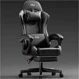 Gaming Chair with Pocket Spring Cushion, Video Game Chair, Gaming Computer Chair, Ergonomic Chairs for Adults with Headrest and Lumbar Support, Swivel PU Leather Office Chair