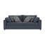 Ensemble de salon 2 pièces - canapé et causeuse en denim lilou / gris anthracite charnière-1080591839