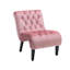 Chaise tendance en velours rose pour la maison - Chaise d'appoint sans accoudoirs rembourrée d'éponge, chambre et salon idéaux-783285324