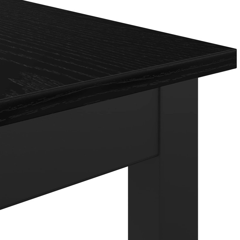 Standing Bar Table Engineered Wood, 105cmH x 110cmL x 55cmW, Black