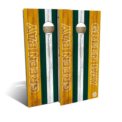 Green Bay Football Cornhole Board Set | Includes (2) Boards, (8) Bags & Optional Accessories