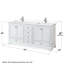 Ensemble de meuble-lavabo double 72 "avec miroir Deborah-51712406-61133003-98282540