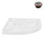 Base de douche ronde PP en blanc brillant 32 po x 32 po avec drain central Streamline