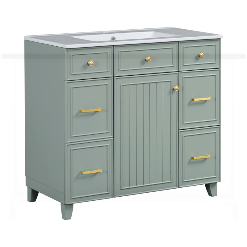 Meuble-lavabo 36 po avec lavabo en céramique