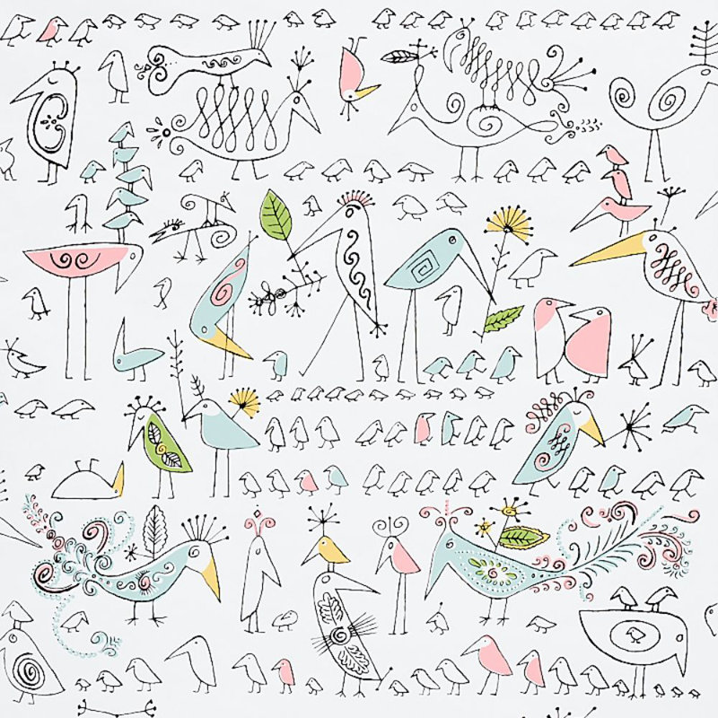 Aviary Wallpaper, Multi