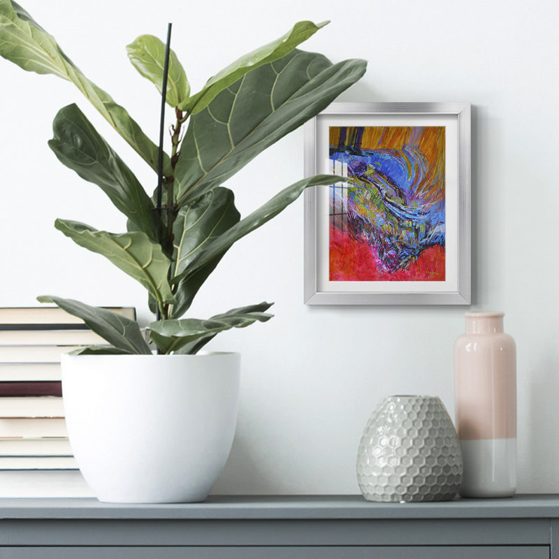 Vibrant Flow II -Framed Print, 28.5" H x 20.5" W, Silver