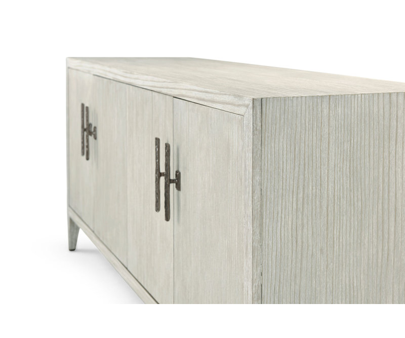 Breeze 66'' Light Wood and Metal Sideboard with Storage