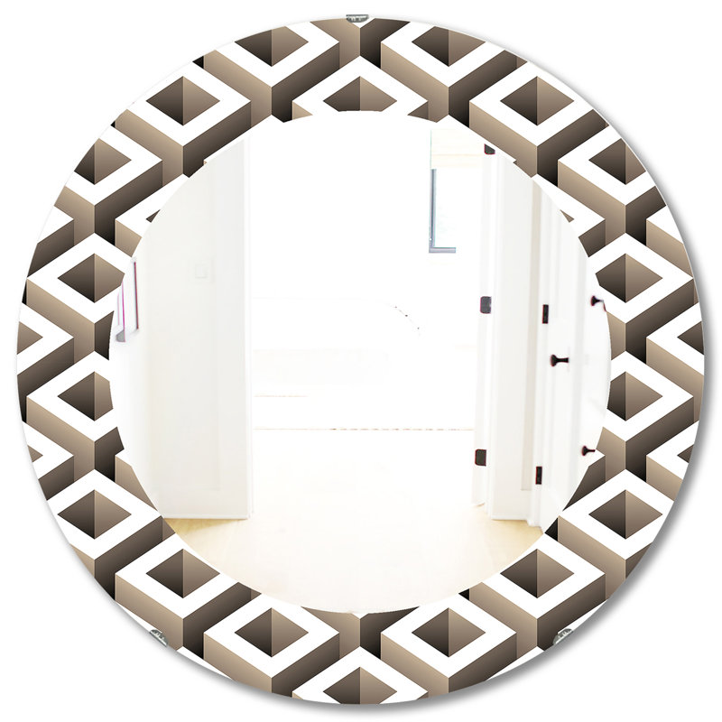 Miroir mural scandinave 8, H 31,5 po x l po