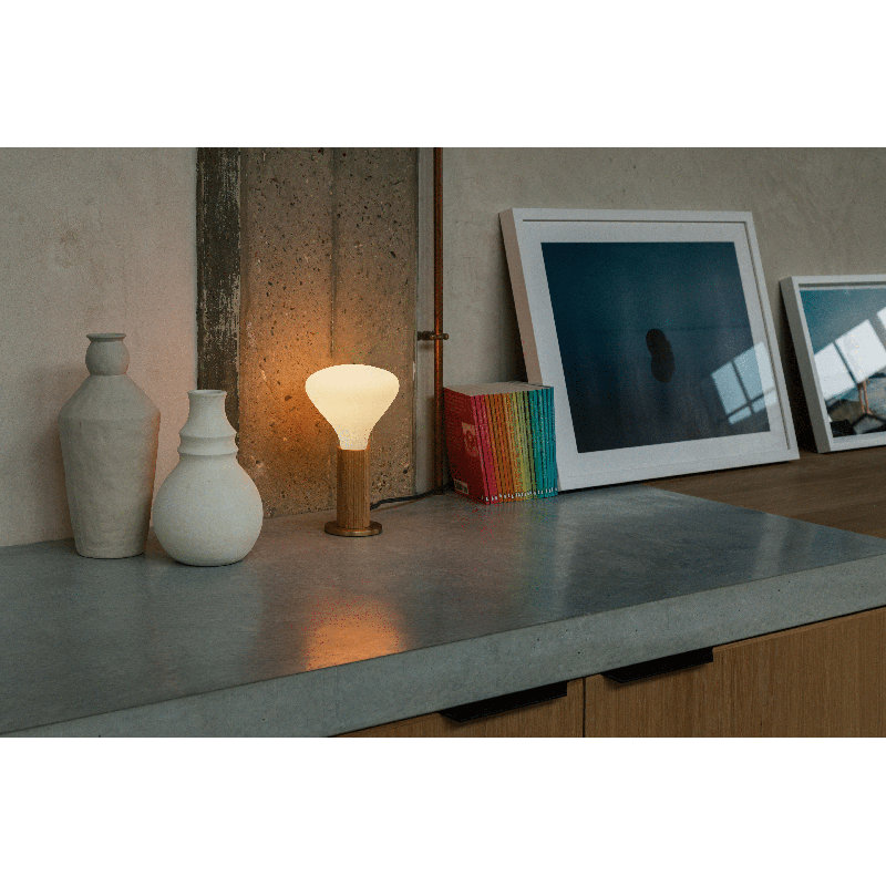 Walnut Knuckle Table Lamp With Noma