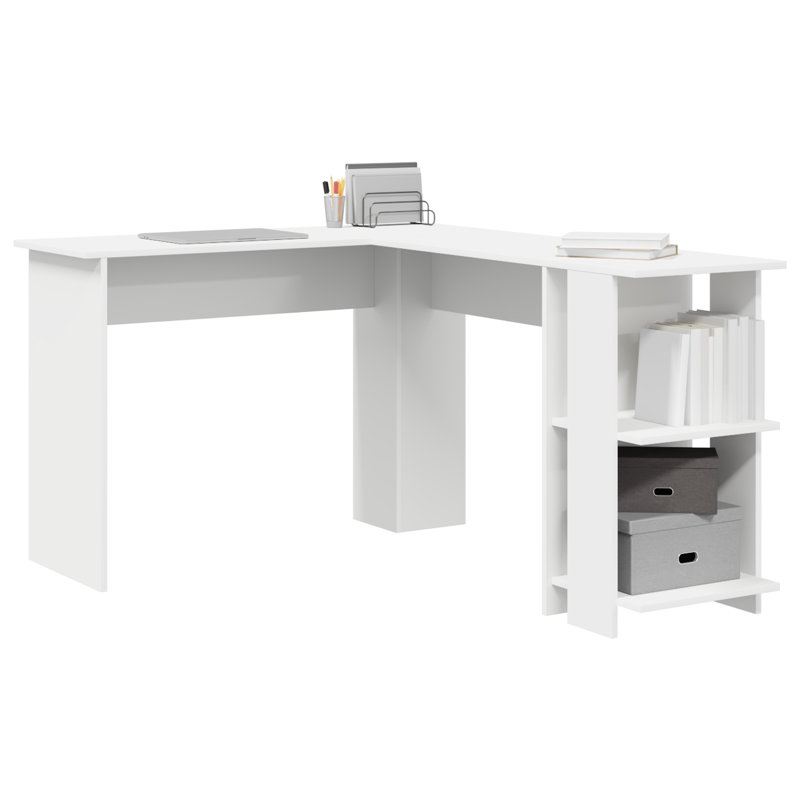 Corner Desk Particle Board Medium, White