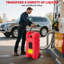 Heavy-Duty Portable Gas Tank 16 Gallon – Manual Transfer Pump, 10FT Hose, Leak-Proof Design, Casters – Fuel Caddy for Lawn Mowers, Tractors, Boats, Snow Blowers
