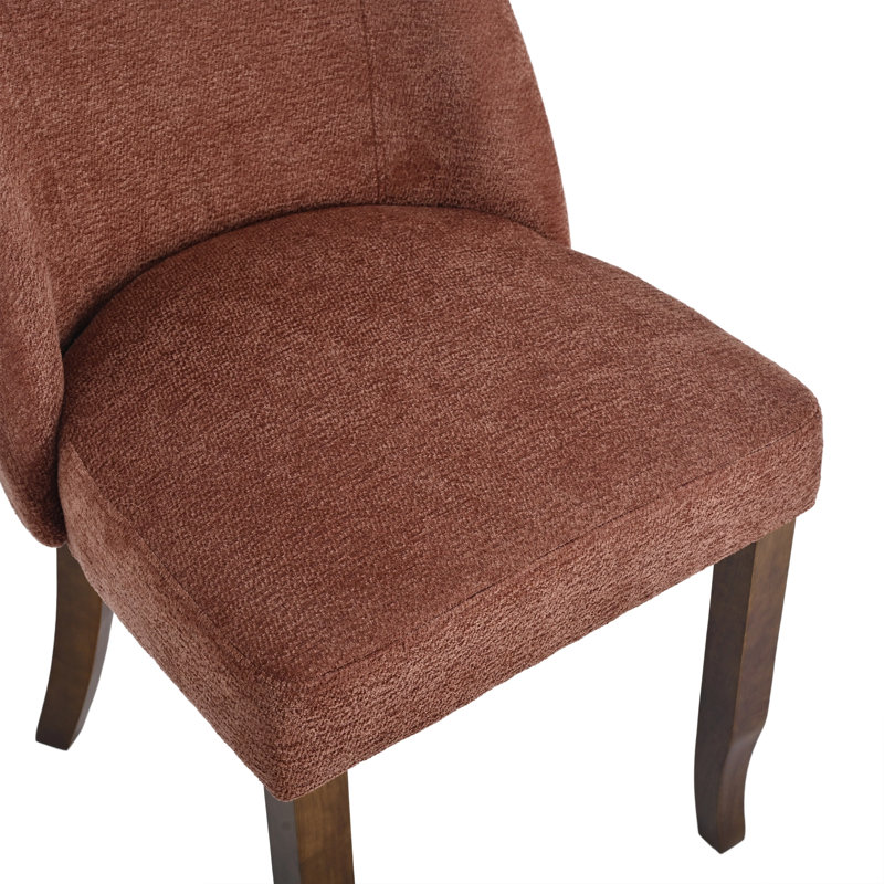 19.3'' H Upholstered Side Chair, 6, Rust